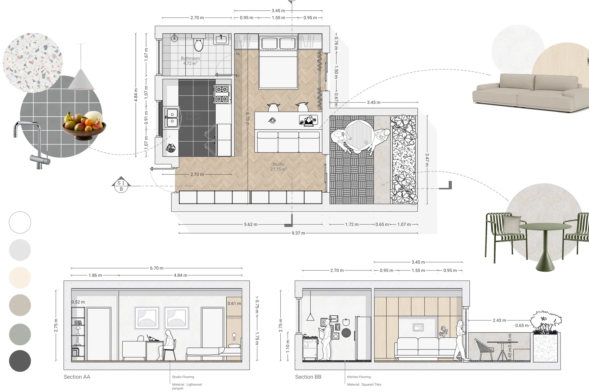Studio Apartment Floor Plan